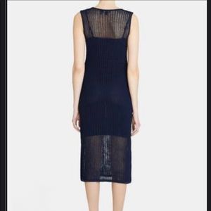 Theory crochet knit midi dress